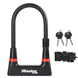 Master Lock Heavy Duty Bike D Lock [Key] [Universal Mounting Bracket] [Certified Bike Lock – Police Approved…