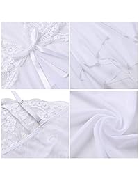 Joyaria Women's Sexy Lace Lingerie Set Sheer Babydoll Mesh Nighties Outfits,S-XXL