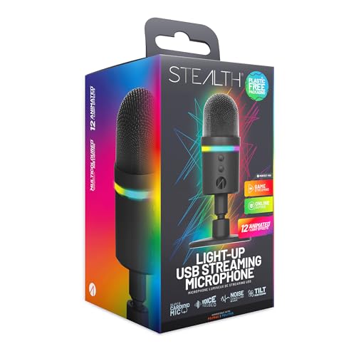 Micrófono de transmisión USB LED iluminado con función de cancelación de ruido