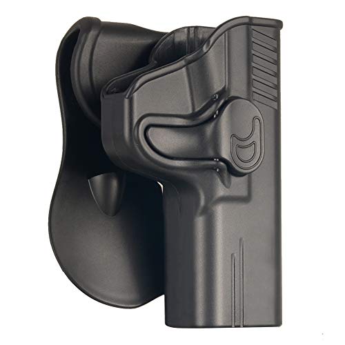 S&W M&P 9MM Full Size Holster, OWB Holster For Smith & Wesson MP 9MM/40S&W SD9VE SD40VE M2.0 Compact(NO SHIELD), Polymer Outside The Waistband Carry Belt Holster With 360° Adjustable Paddle-Right Hand