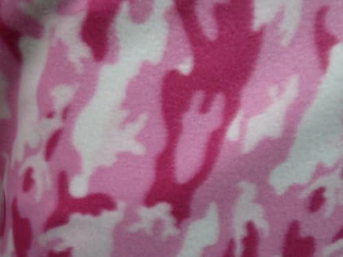 Hot Pink Camouflage Fleece 58 Inch Fabric By the Yard (F.E.®)