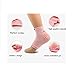 PrettyDate 2 Pair Spa Moisturising Silicone Gel Heel Socks for Dry Hard Cracked Skin Moisturizing Open Toe Comfy Recovery Socks Day Night Care fits U.S. Women Size 4-8.5.Men size 6-10.5 (M,Green+Pink)
