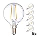 MRDENG Candelabra Led Light Bulbs G16.5 for Chandelier,Ceiling Fan,E12 Led Bulb Dimmable 40 Watt Equivalent,350Lumens,120 Volts,2700K Warm White,6 Pack