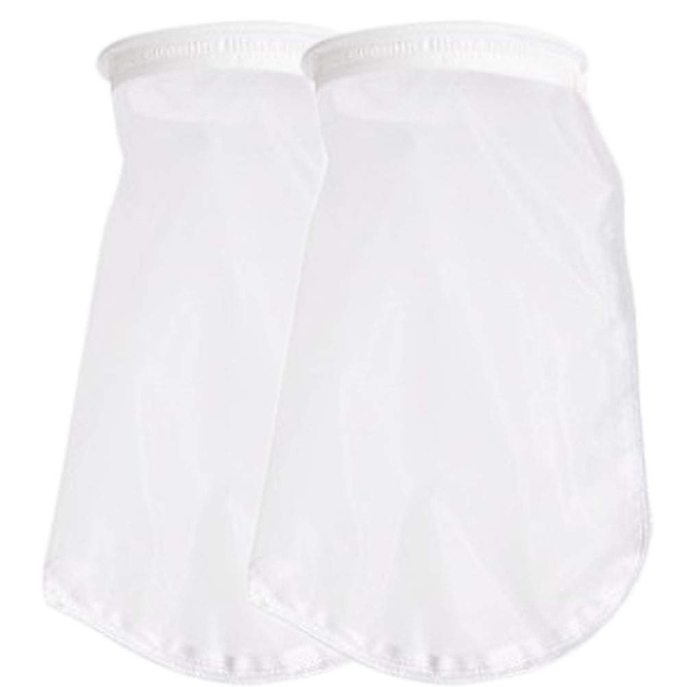 Honritone 2Pack Monofilament Nylon Mesh Filter Socks Bag NMO 100 Micron - 7 Inch Ring by 18 Inch Long – Water Liquid Filter Bags for Aquarium, Industrial, Chemical (100 Micron 7 x 18 Inch Nylon)