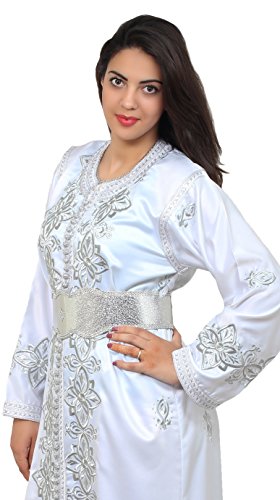 Moroccan Caftan Women Handmade Embroidery Small To Large Complimentary Belt - Image 11