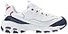 Skechers Women's D'Lites Sneaker, White Navy red, 6 M US