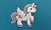 2 pieces UNICORN PEGASUS Iron On Patch Applique Motif Spiritual Horse Children Decal 2.5 x 2.4 inches (6.3 x 6 cm)