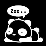ZZZ SLEEPING PANDA - 5" wide (color: WHITE) decal