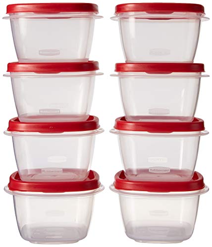 Rubbermaid 1777085 7J60 Easy Find Lid Square 2-Cup Food Storage (Pack of 8 Containers), 8, clear - //coolthings.us