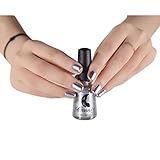 Misaky Plating Silver Paste Metal Color Stainless Steel Mirror Nail Polish (6 ML, Silver)