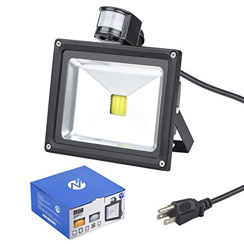 Motion Sensor Floodlight Outdoor, 20W Induction LED Lamp, IP65 Waterproof Spotlight, 6500K 1600LM LED Sensor Light,160W Bulb Equivalent Security Light with US 3-Plug(Daylight White) - Thumbnail 6