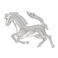 Higere Tone Horse Logo Emblem Badge 3D Pegasus Pattern Car Metal Sticker (Silver)