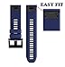 Wearable4U Garmin Fenix 5X 26mm Quick Release Easy Fit Silicone Replacement Watch Band for Garmin Fenix 5X, Quatix 3, Fenix 3 HR, Fenix 3, Tactix Bravo, Foretrex 601, Foretrex 701 (Navy Blue)