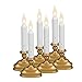 Xodus Innovations FPC1520B Battery Operated LED Window Candle with Small Plastic Gold Base (Pack of 6)