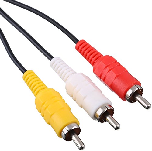 image for EEkiimy 2 Packs 6ft Replacement Composite AV Cable Cords for Nintendo 