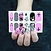 Halloween Nail Art Stickers Wraps Self Adhesive for Women Girls Kids, VIWIEU Holiday Nail Strips Designs 4 Sheets for Fake Nails, DIY Manicure Set Supplies for Costume Party
