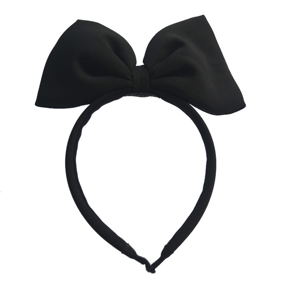 Bow Headband for Women Girls Hair Accessories for Girls Black Hairband Bowknot Hair Bands for Christmas Birthday Cosplay Accessories