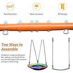 Swing Set for Backyard, 440lbs Swing Set with