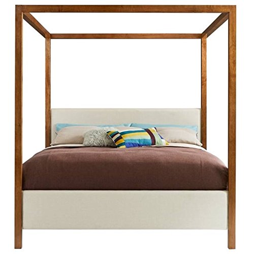 Stanley Furniture Panavista Archetype Queen Canopy Bed in Goldenrod