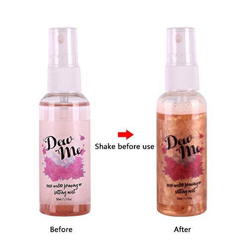 ROMANTIC BEAR Rose Moisturizing Pearlescent Setting Spray Brightening Finishing Mist Shimmer Highlighter Makeup 50ml (#03)