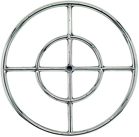 Amazon Com Golden Flame 18 Round Fire Pit Burner Ring 304 Series Ss Garden Outdoor