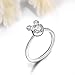 Women's Mickey Shape Rings Sterling Silver Plated Cubic Zirconia Mouse Ring For Women Girl Party Jewelry (7)