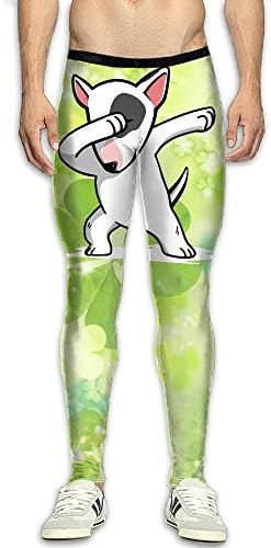 Funny Dabbing English Bull Terrier Youth Running Tight Trousers Workout Sport Long Pants