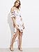 WDIRA Women's Frill Trim Floral Puff Sleeve High Low Off The Shoulder Casual Split Long Beach Dress