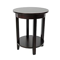 Alaterre Shaker Cottage 19" Round Accent Table, Espresso