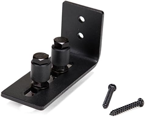Adjustable Channel Guide Stay Roller for Sliding Barn Door Hardware Doorframe Stay Barn Door U-Roller Guide Bottom Floor Guides W/Adjustable wall Guide Screws