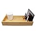 KAGURA BAMBOO Bedside Caddy Bunk Bed Shelf | Contemporary Floating Dorm Rail Side Tray | Minimalist Top Corner Attachable Table with Ipad, Tablet or Phone Stand Holder