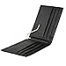 alpine swiss Men's Genuine Leather Spring Loaded Bifold Money Clip Wallet, Crosshatch Black, One Size