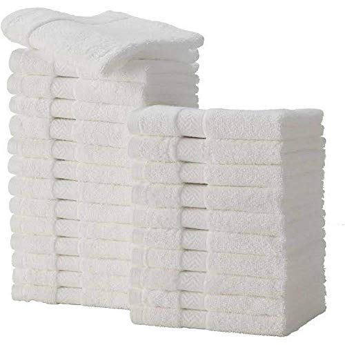 Cleaning Solutions 79155 Cotton Washcloths Pack of 36, Size:12â€x12â€ Premium Quality White Multi-Purpose Face Cloths, Salon, Workout Towels, 36-Pack