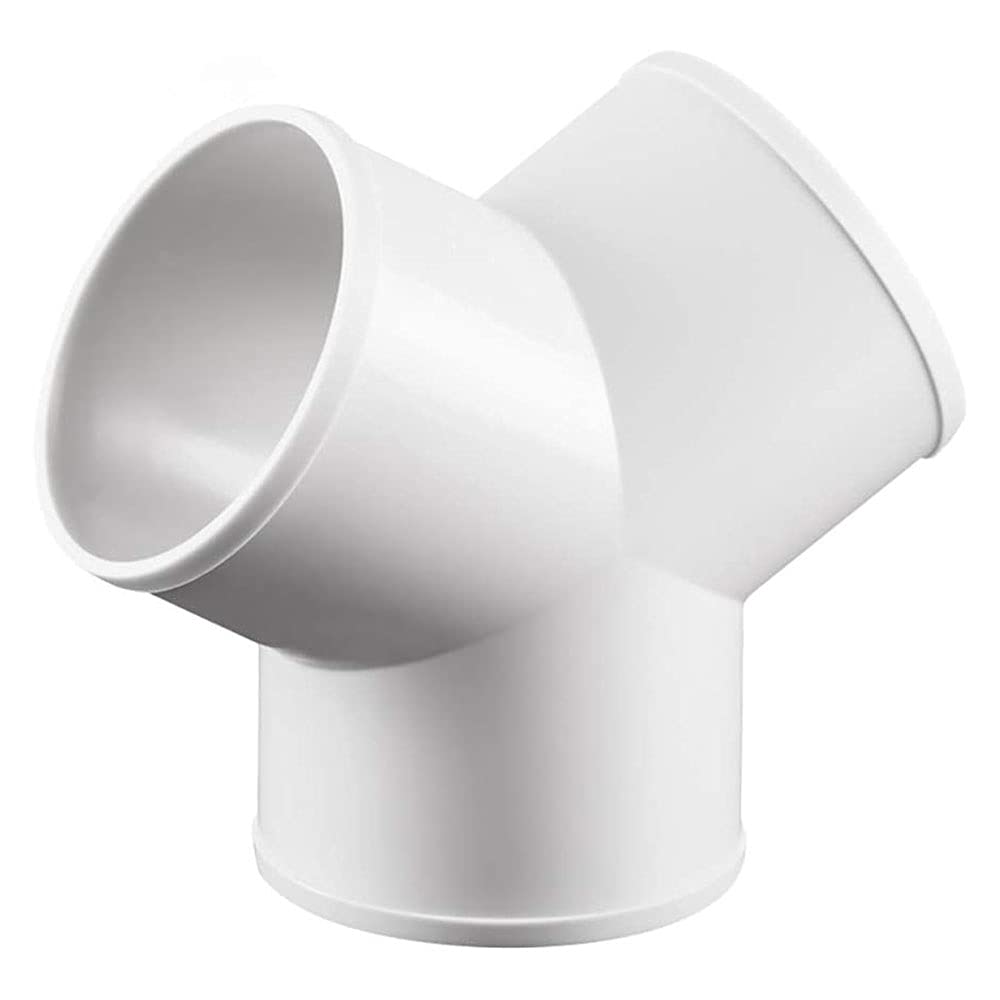3.8 Inch 97mm Y Piece Connector 3 Way Round Plastic Ducting and Fittings for Extractor Fan Ventilation