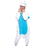 Silver Lilly Unisex Adult Pajamas - Plush One Piece Cosplay Unicorn Animal Costume