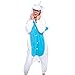 Silver Lilly Unisex Adult Pajamas - Plush One Piece Cosplay Unicorn Animal Costume