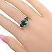 Psiroy 925 Sterling Silver Plated Created Green Topaz Filled 5 Stone Engagement Ring Band Size 7