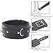 AOTNEG STAR Black Collar Pu Leather Choker Necklace with Chain for Women Men Ladies