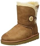 UGG Australia Girls' Bailey Button Sheepskin Fashion Boot Chestnut 3 M US