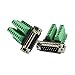 TwinkleBay DB15 Connector to Wiring Terminal Db15 Breakout Board Solder-Free (Male Adapter x 1, Female Adapter x 1 with Nut)