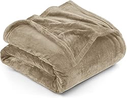 Utopia Bedding Fleece Blanket King Size Camel