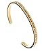 Kendasun Jewelry You are Braver than you Believe Stronger than you Seem and Smarter than you Think Cuff Bangle Bracelet (Gold tone)
