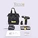Cordless Drill, TECCPO 12V MAX Drill, Compact Drill set with 2Pcs 2000mAh Batteries, 2-Speed, 20+1 Torque Setting, Fast Charger, 265In-lbs Torque, 3/8 Chuck, 29pcs Accessories - TDCD01P