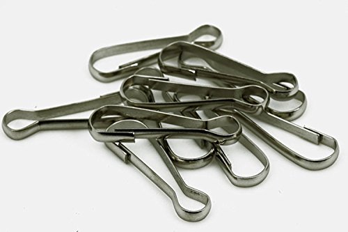 ( Pack of 10 Pcs ) Metal Flag Pole Clip Snaps Hook Flag Pole Attachment For Pet Dog /Rat Hammocks/Bird Cage/Jewelry/Toy/Fishing Tool/Backpack Lanyard Snap Clip Hooks