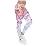 Ndoobiy Digital Printed Women’s Full-Length Yoga Workout Leggings Thin Capris