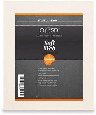OESD SoftWeb Fusible Web, 8.5"x10" sheets 10/pkg (BHBSW-8)