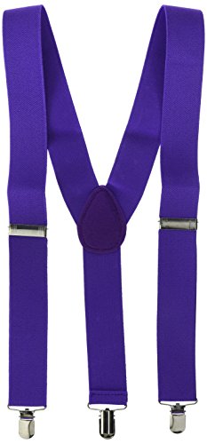 Amscan 397282.14 Perfect Team Spirit Adult Suspenders Accessory, Purple, One Size Party Supplies, 1 Piece