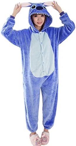 Tramii Women's Flannel Comfort Onesie Pajamas Loungewear - XL: 179 - 188cm (5.9' - 6.2') height, Blue