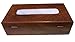 IndiaBigShop Large Handmade Decorative Tissue Dispenser Rectangle Box Vintage Wood Toilet Tissue Box Holder with Brass Inlay and Carving Work 10 X 6 Inch