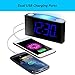 Loud Vibrating Alarm Clock Bed Shaker for Bedrooms Home Kitchen Desk, Heavy Sleepers Deaf Seniors Kids - Large Digital Display & Dimmer, Night Light, 2 USB Ports, Easy Set, 12/24 H DST, Battery Backup